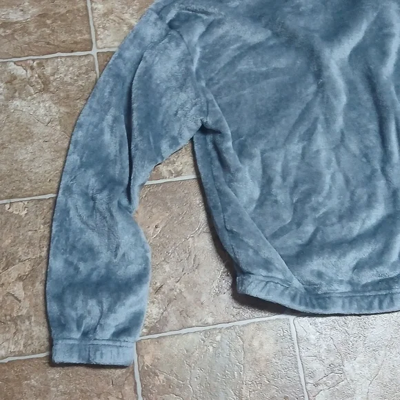 Disney Mickey and Friends Plush Cropped Gray Zip-Up Pullover - Picture 5 of 5